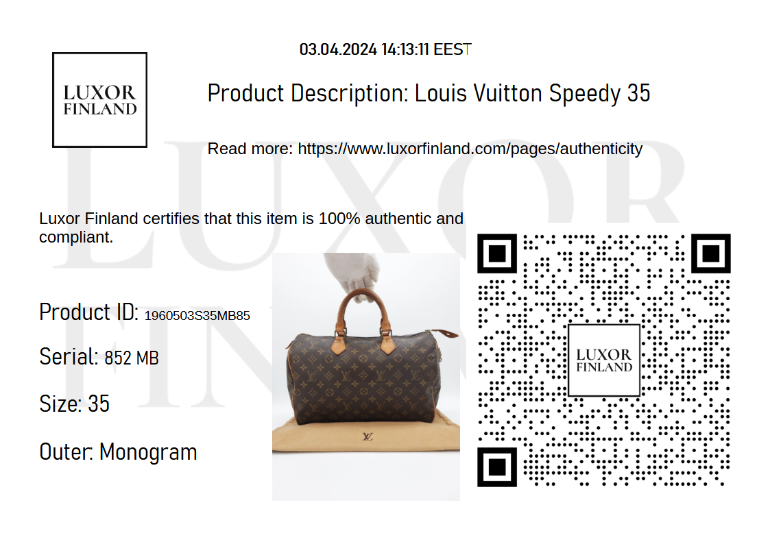 Louis Vuitton Speedy 35
