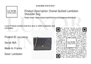 Chanel Lambskin Laukku 24k Kulta
