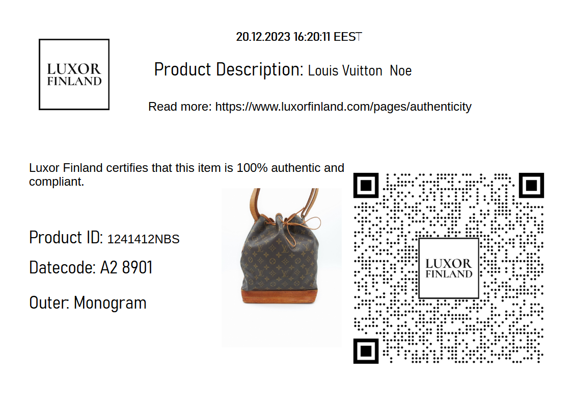 Louis Vuitton Noe Luxor Finland