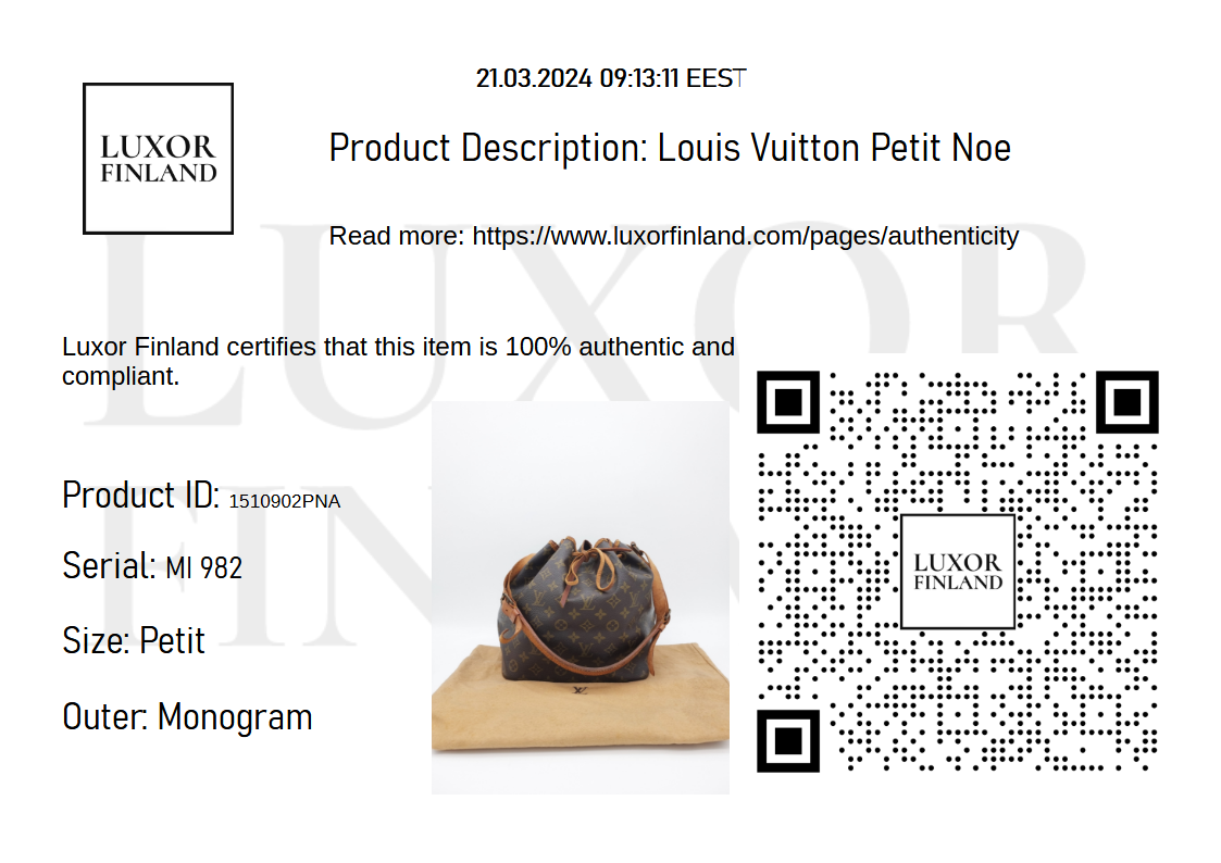 Louis Vuitton Petit Noe