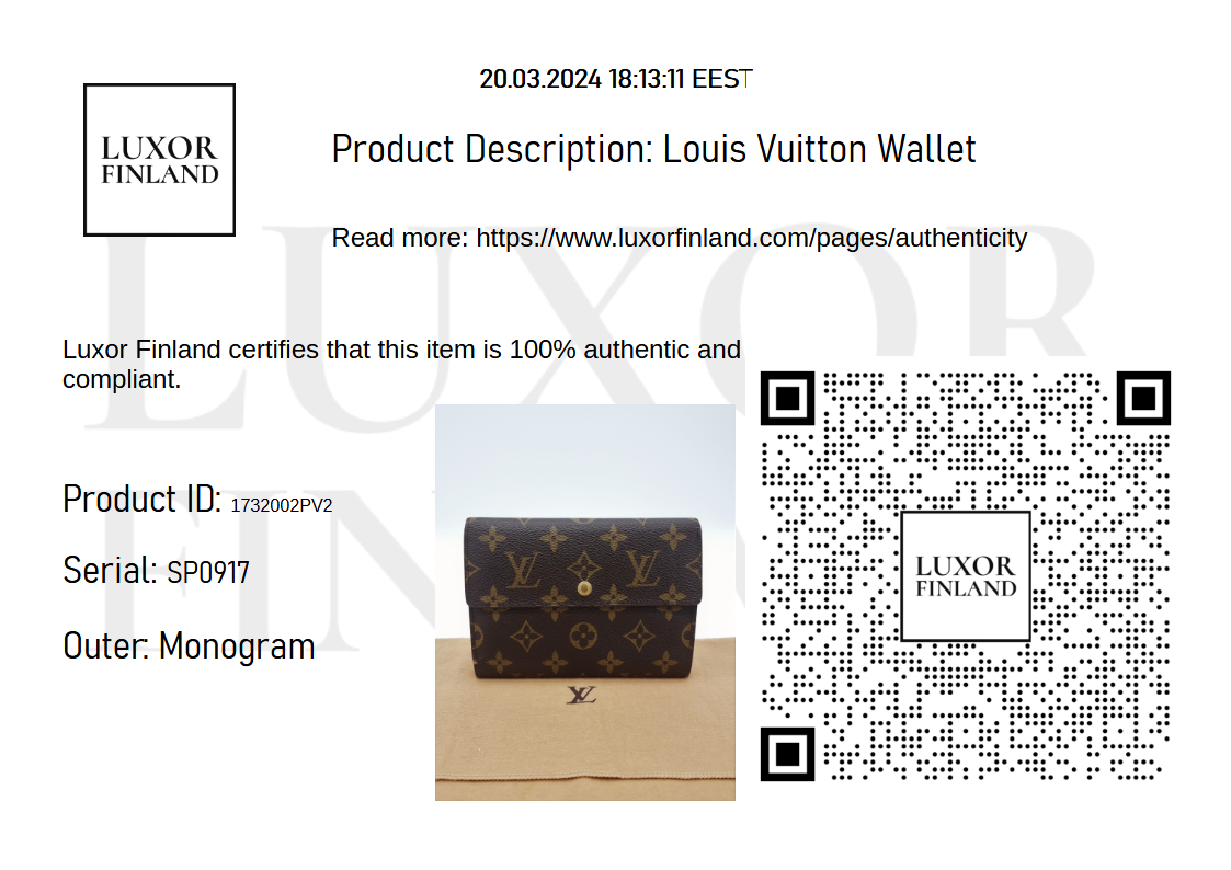 Louis Vuitton Lompakko – Luxor Finland - Main Image