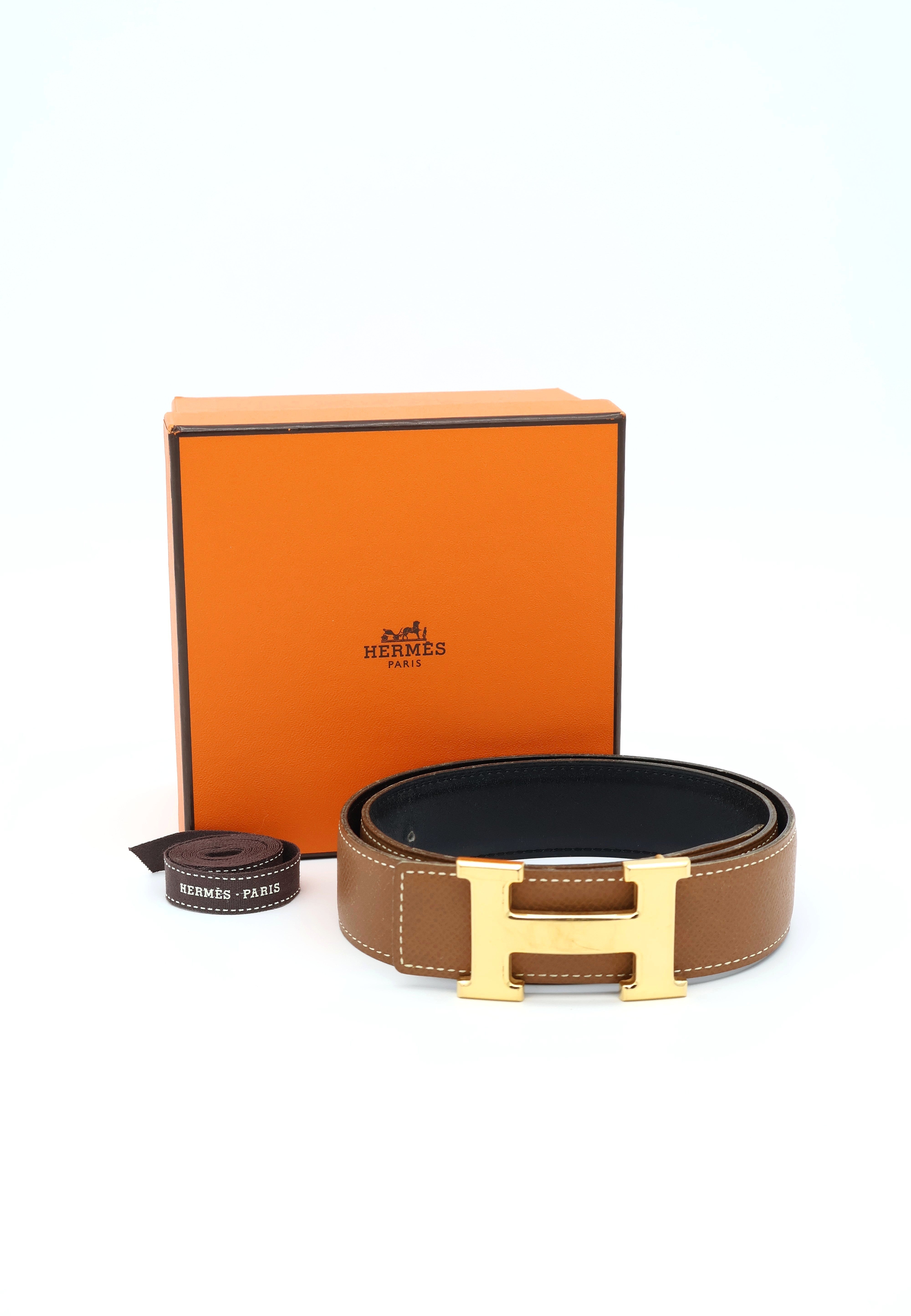 Hermès H Leather Belt 85 cm – Luxor Finland
