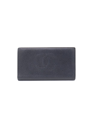 Chanel CC Grained Calfskin Long Wallet