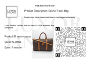 Celine Travel Bag Triomphe