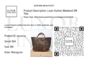 Louis Vuitton Weekend GM Tote