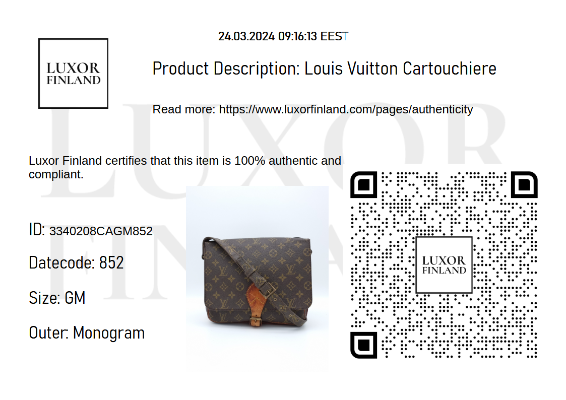 Louis Vuitton Cartouchiere GM