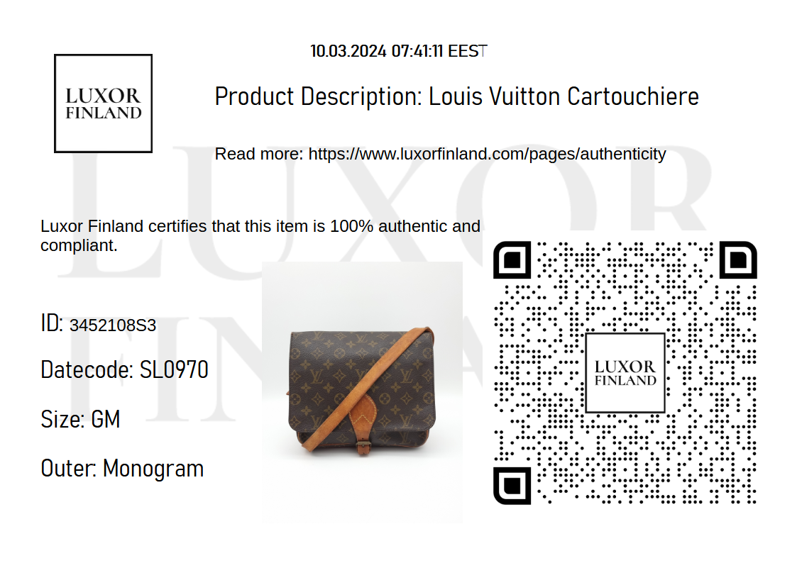 Louis Vuitton Cartouchiere GM