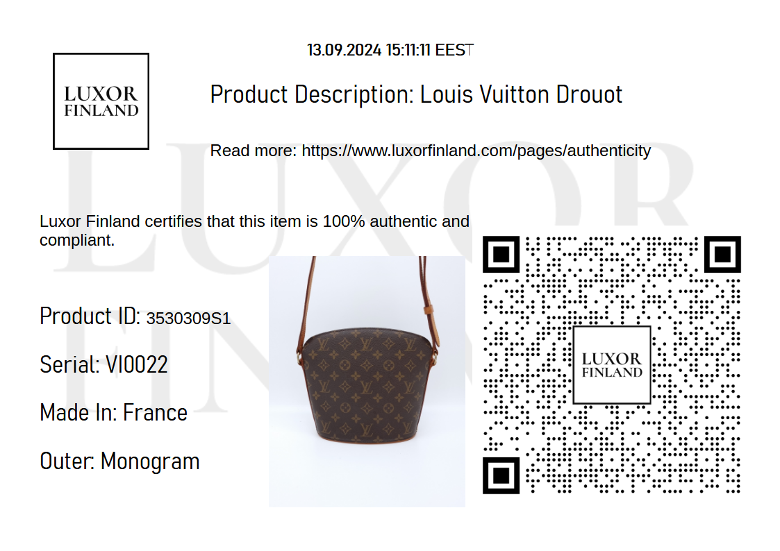 Louis Vuitton Drouot Luxor Finland