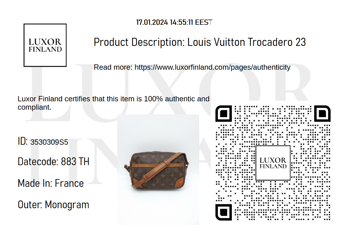 Louis Vuitton Trocadero 23