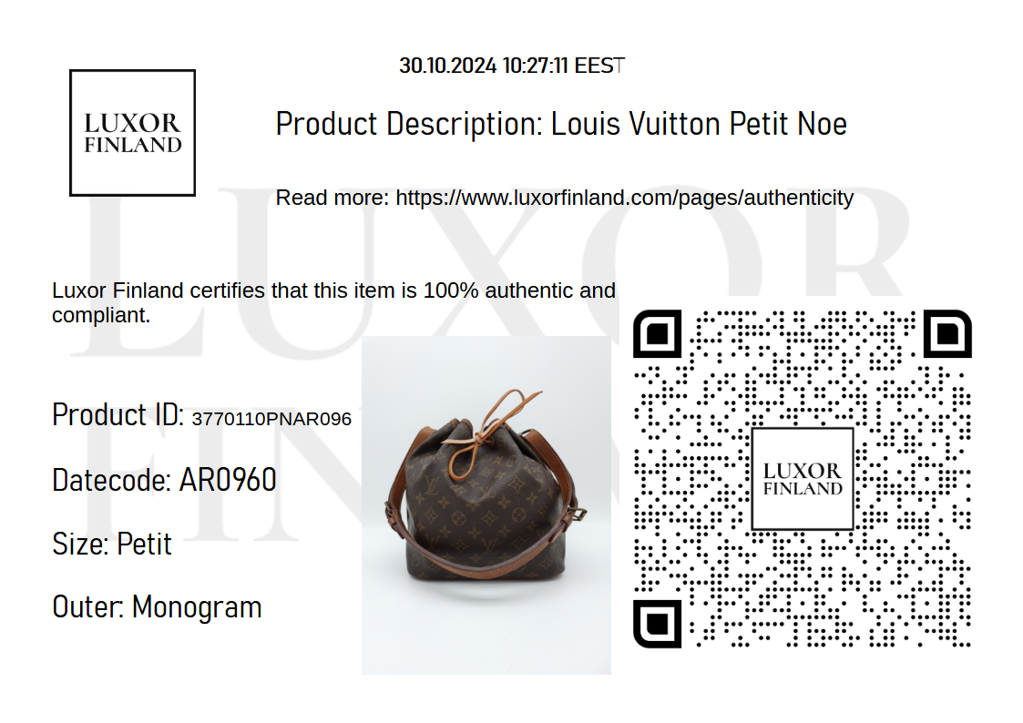 Louis Vuitton Petit Noe