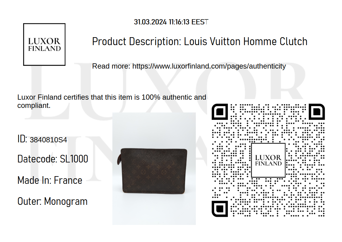 Louis Vuitton Homme Clutch