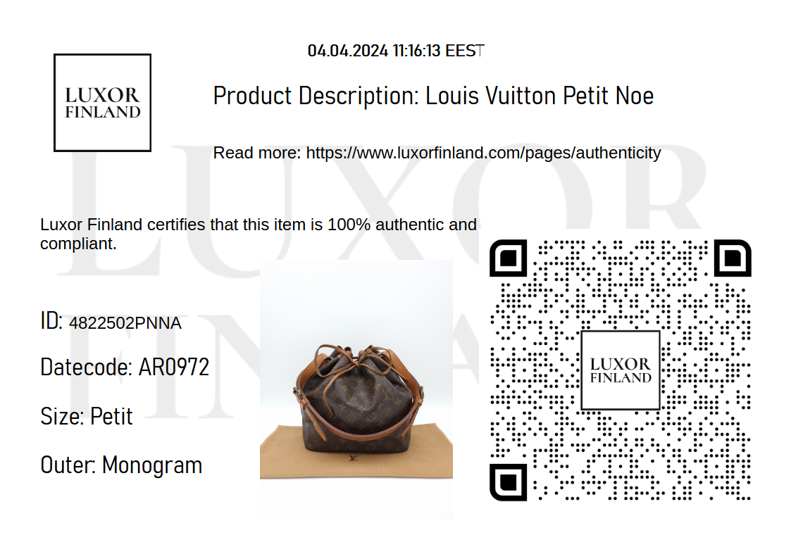 Louis Vuitton Petit Noe