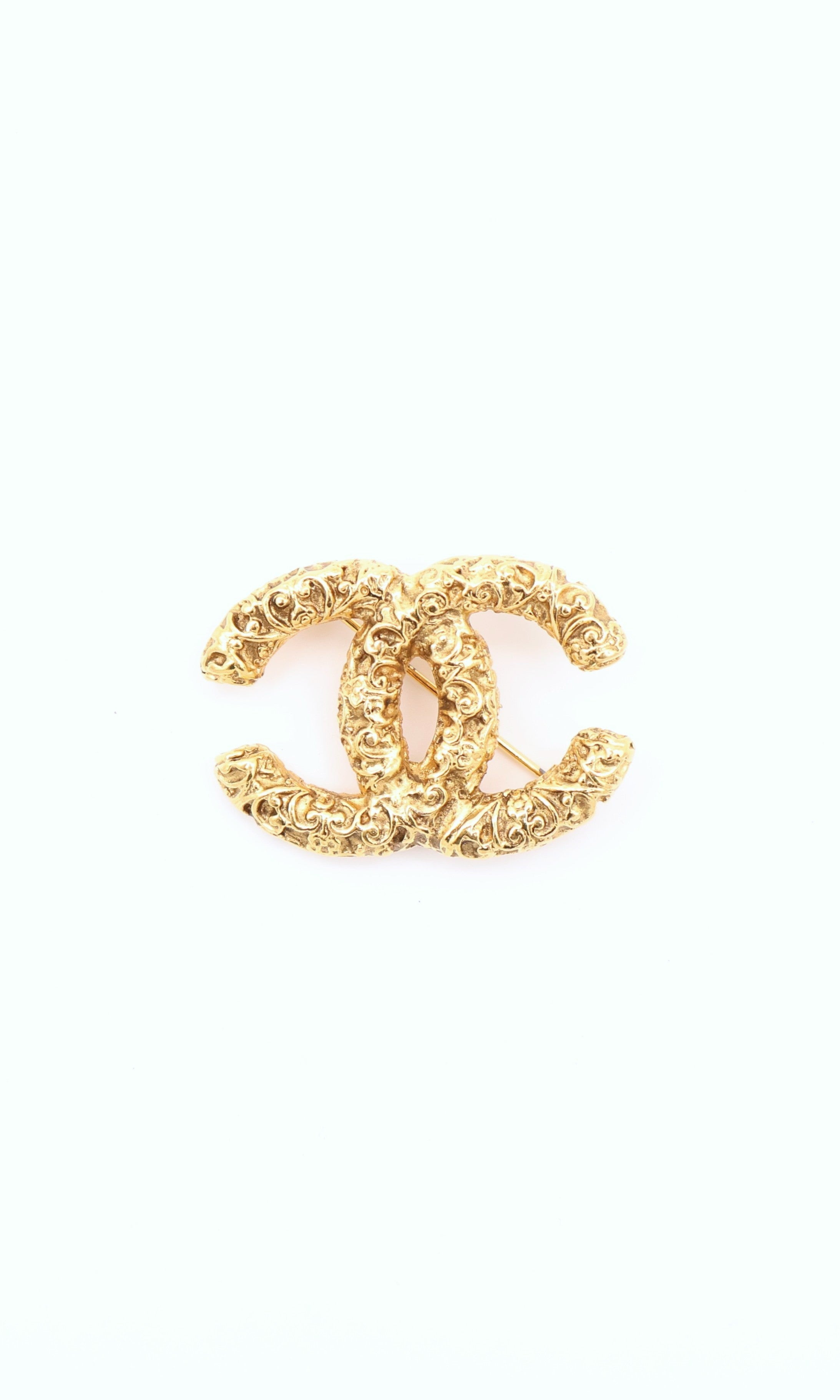 Chanel CC Gold Brooch