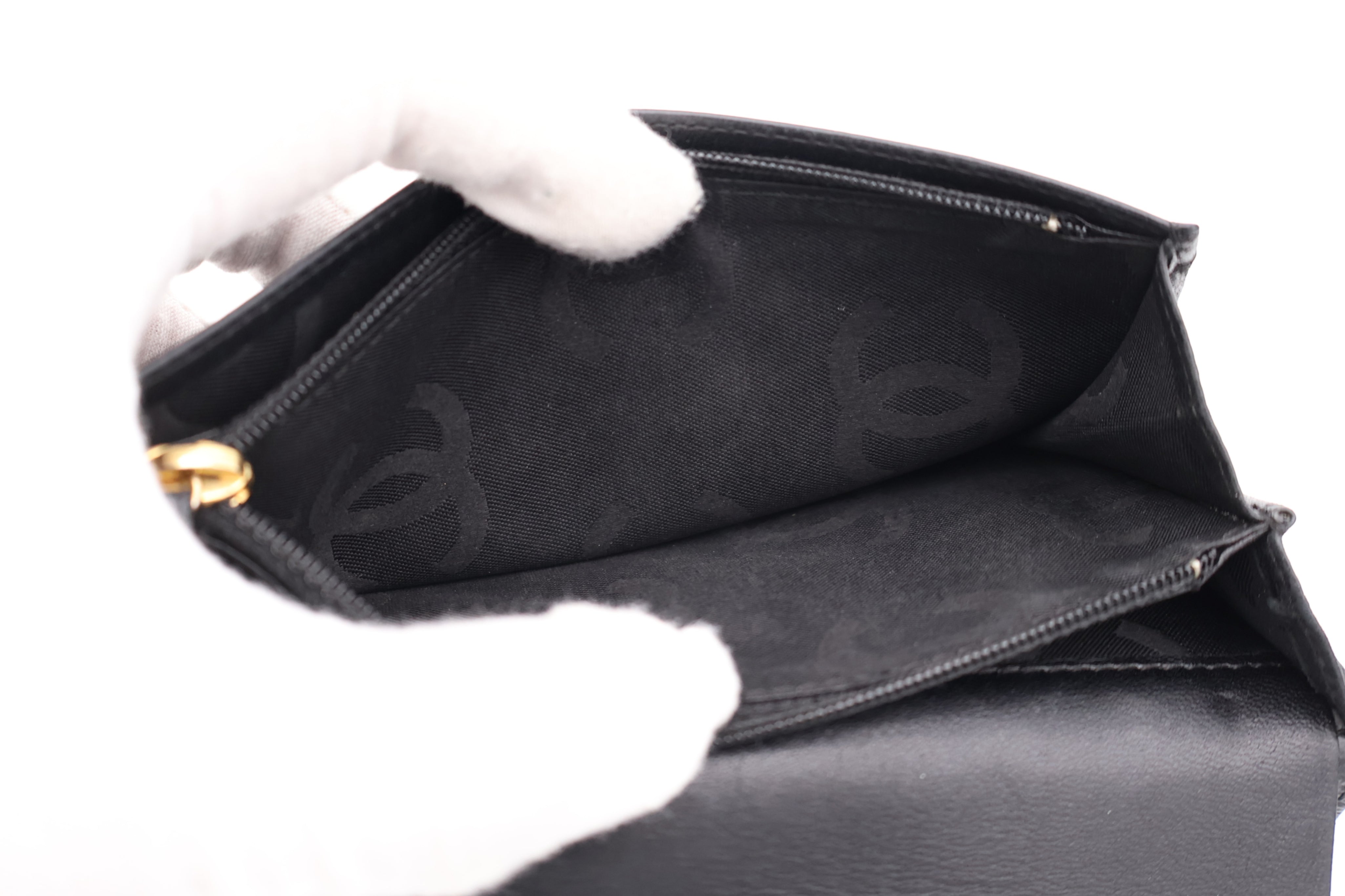 Chanel CC Grained Calfskin Long Wallet