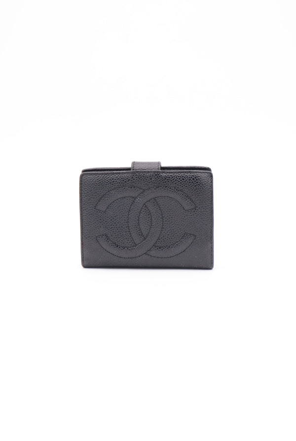 Chanel CC Grained Calfskin Bifold Lompakko