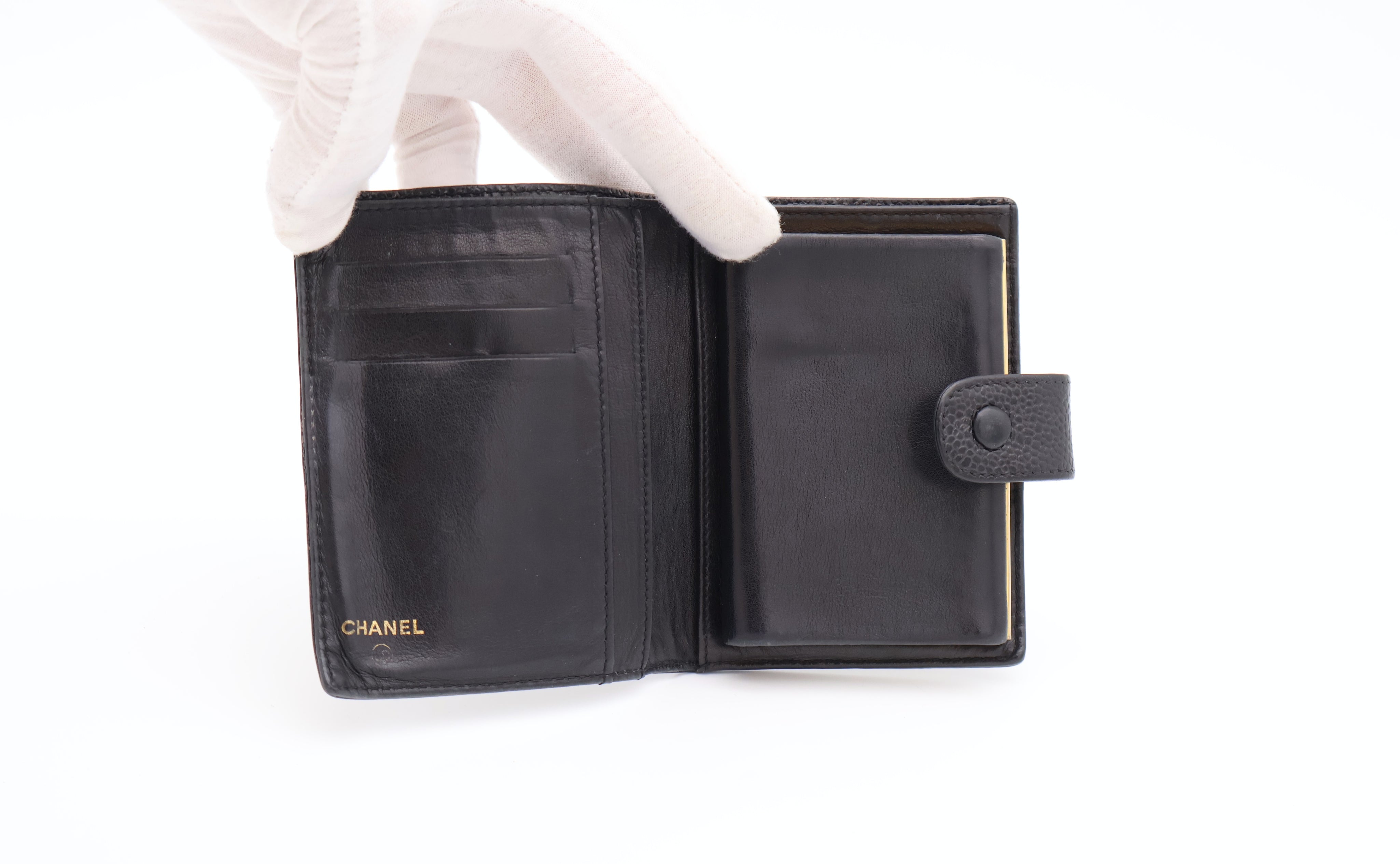 Chanel CC Grained Calfskin Bifold Wallet
